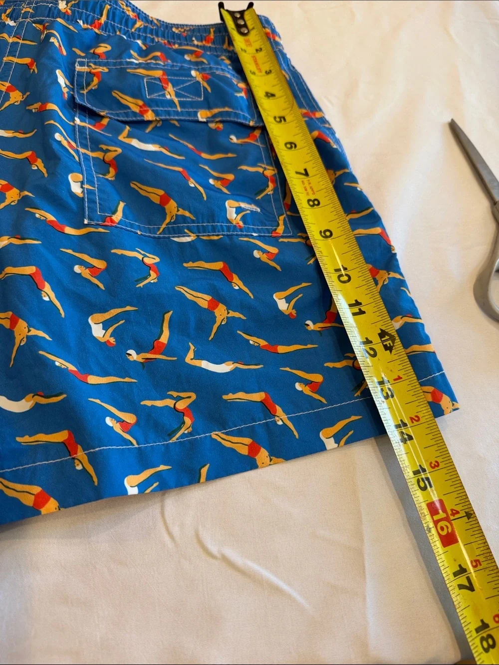 T0109205 ARRELS Men's divers printed Swim shorts SZ S